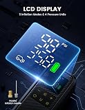 Lamicall Car Tyre Inflator Air Compressor - [5x Faster Inflation] Portable Air Pump with Digital Pressure Gauge & LED Light, 150PSI Electric Tyre Pump with Auto Shutoff for Car, Motorcycle, Bike, Ball - 5