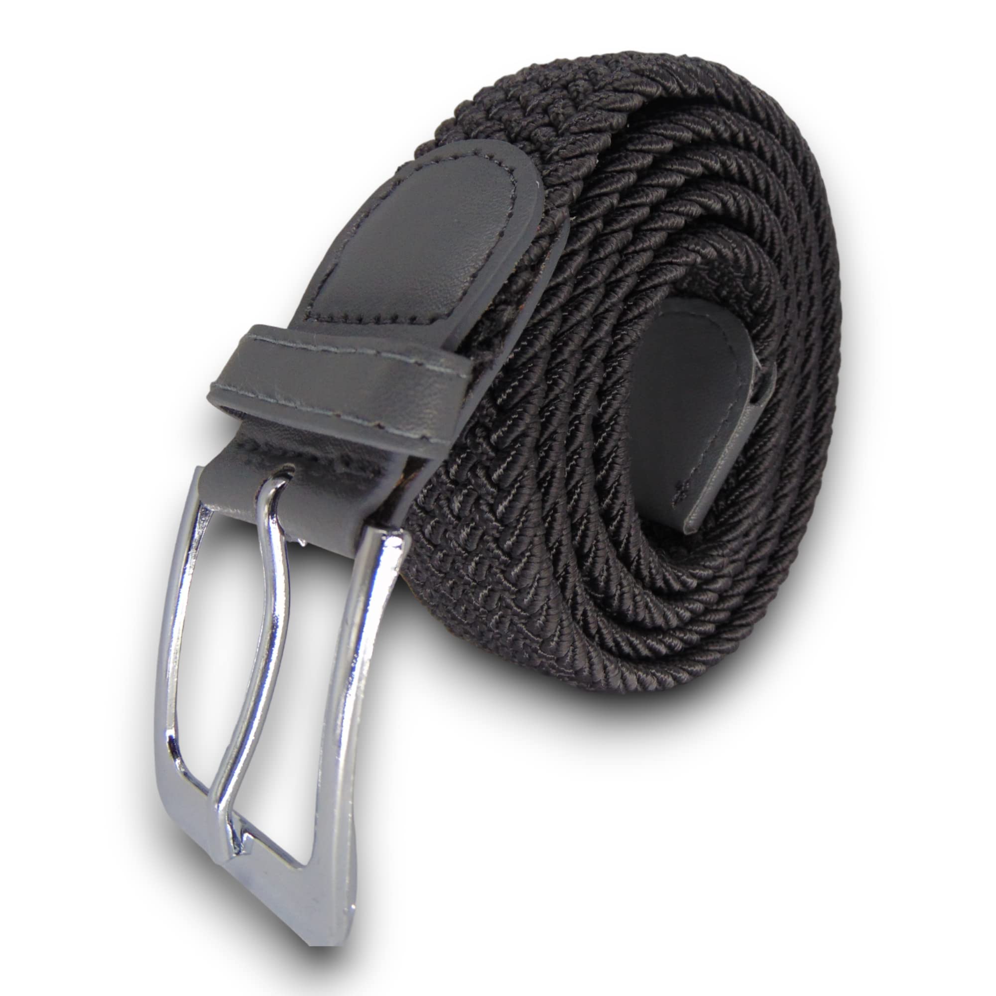 SEGMENTES Cintura intrecciata elastica per uomini e donne con fibbia quadrata con lunghezza da 100 cm a 135 cm - stile e comfort combinati in una cintura in tessuto elasticizzato unisex