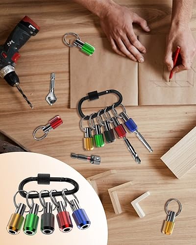 Miniatura 51 de katerk 6 piezas de 1/4 de pulgada con vástago hexagonal de aleación de aluminio para destornillador, ligero, barra de extensión de cambio rápido