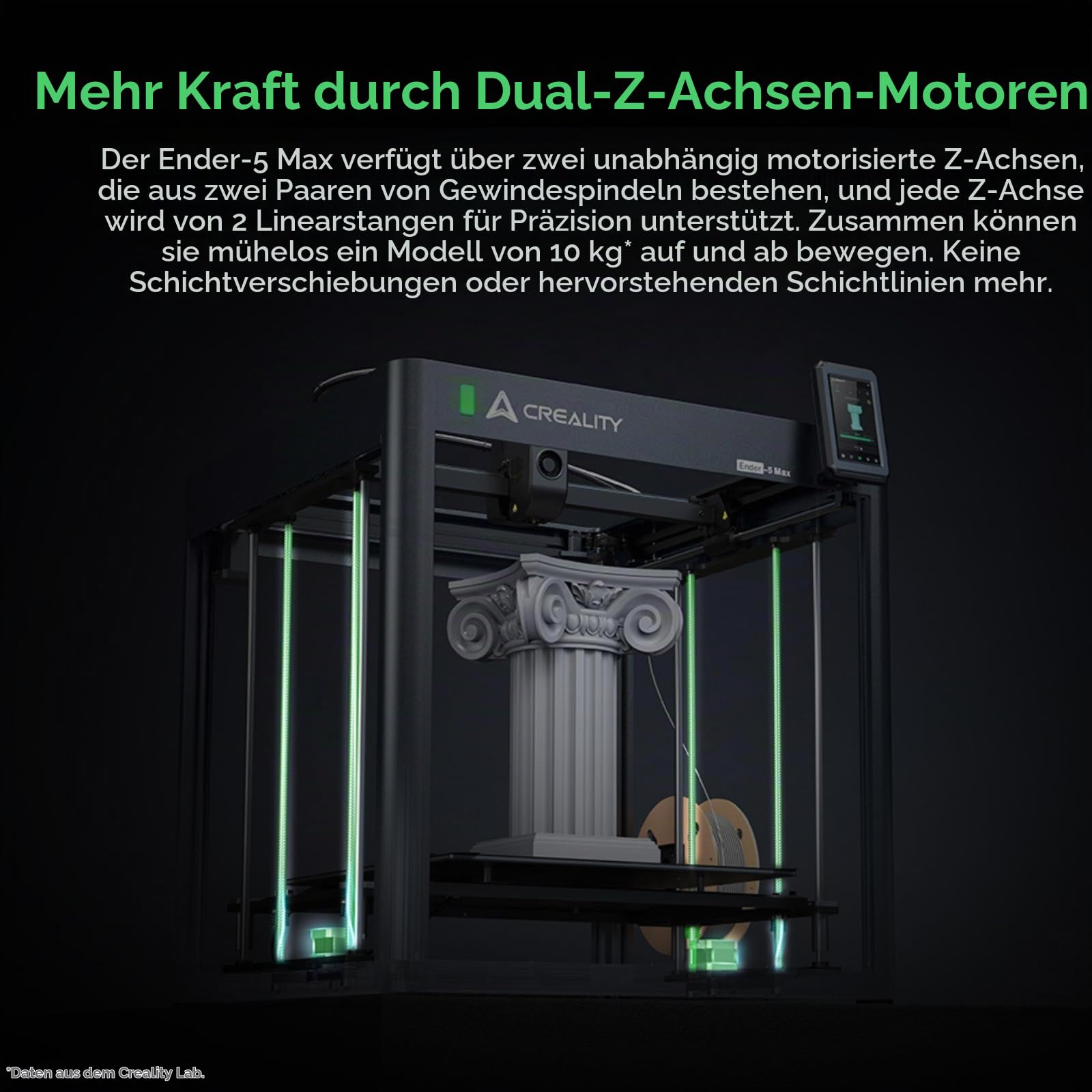 Creality Ender-5 Max 3D Drucker, 400×400×400 mm Bauraum | CoreXY-Druckgeschwindigkeit 700 mm/s, Intelligente Steuerung mit Creality OS, Für Druckfarmen