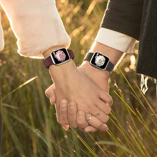 Miniatura 4 de Paquete de 6 correas deportivas compatibles con Apple Watch de 1.732 pulgadas, 1.654 pulgadas, 1.772 pulgadas, silicona suave para mujeres y