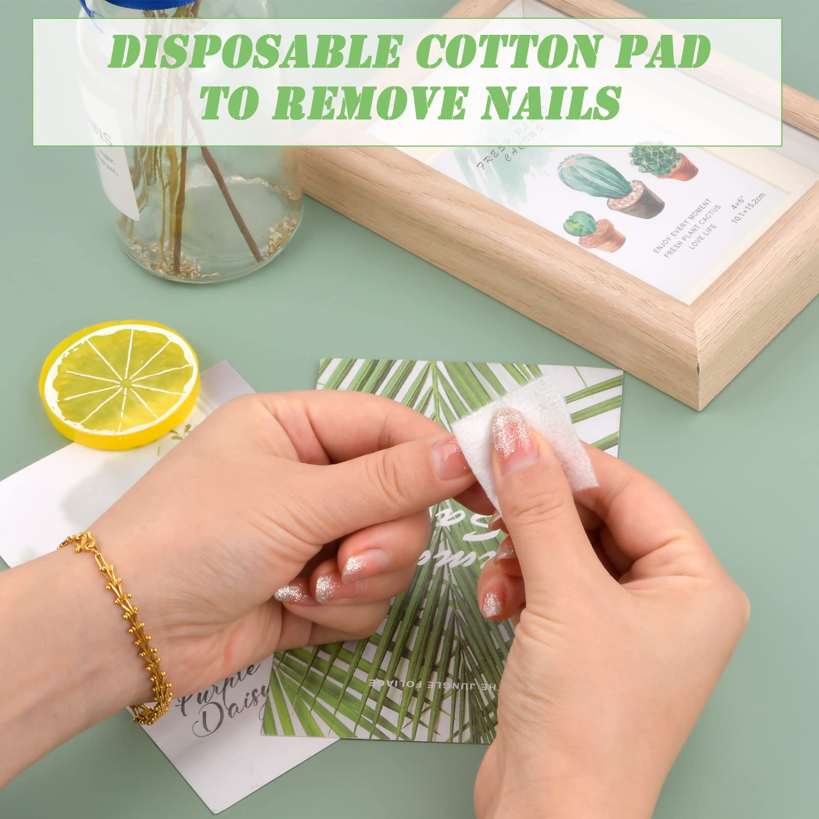 450 Pezzi Dischetti di Cotone per Unghie Gel, Salviette per Senza per Unghie, Tamponi di Pulire Nail, Pad Unghie Senza Pelucchi per Rimuovere Smalto e Gel, Ideali per Uso Professionale e Domestico