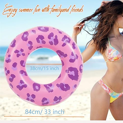 Miniatura 2 de Flotador inflable para piscina, 2 piezas de 32 pulgadas, anillo de natación de alta calidad, flotadores de vinilo resistente para la playa, fiesta,