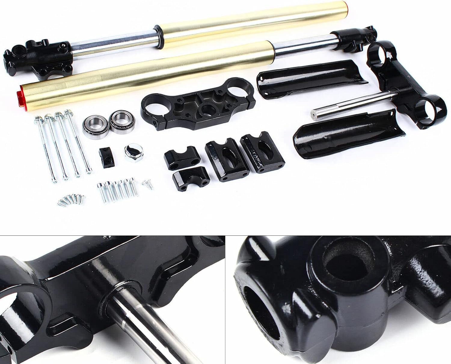 29" Front Fork Suspension Shocker, 110cc 125cc Triple Tree Clamp 45/48mm Front Forks Shock For Pit Dirt Bike