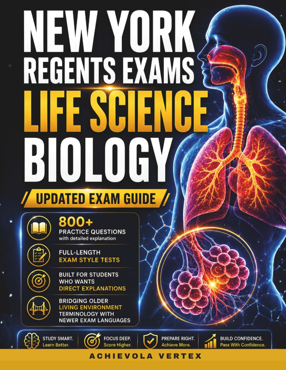 New York Regents Exams Life Science Biology: A Step-by-Step Topic Review, 11 Full-Length Practice Tests & Practice Questions with Answer Explanations, and a Clear Guide to Living Environment