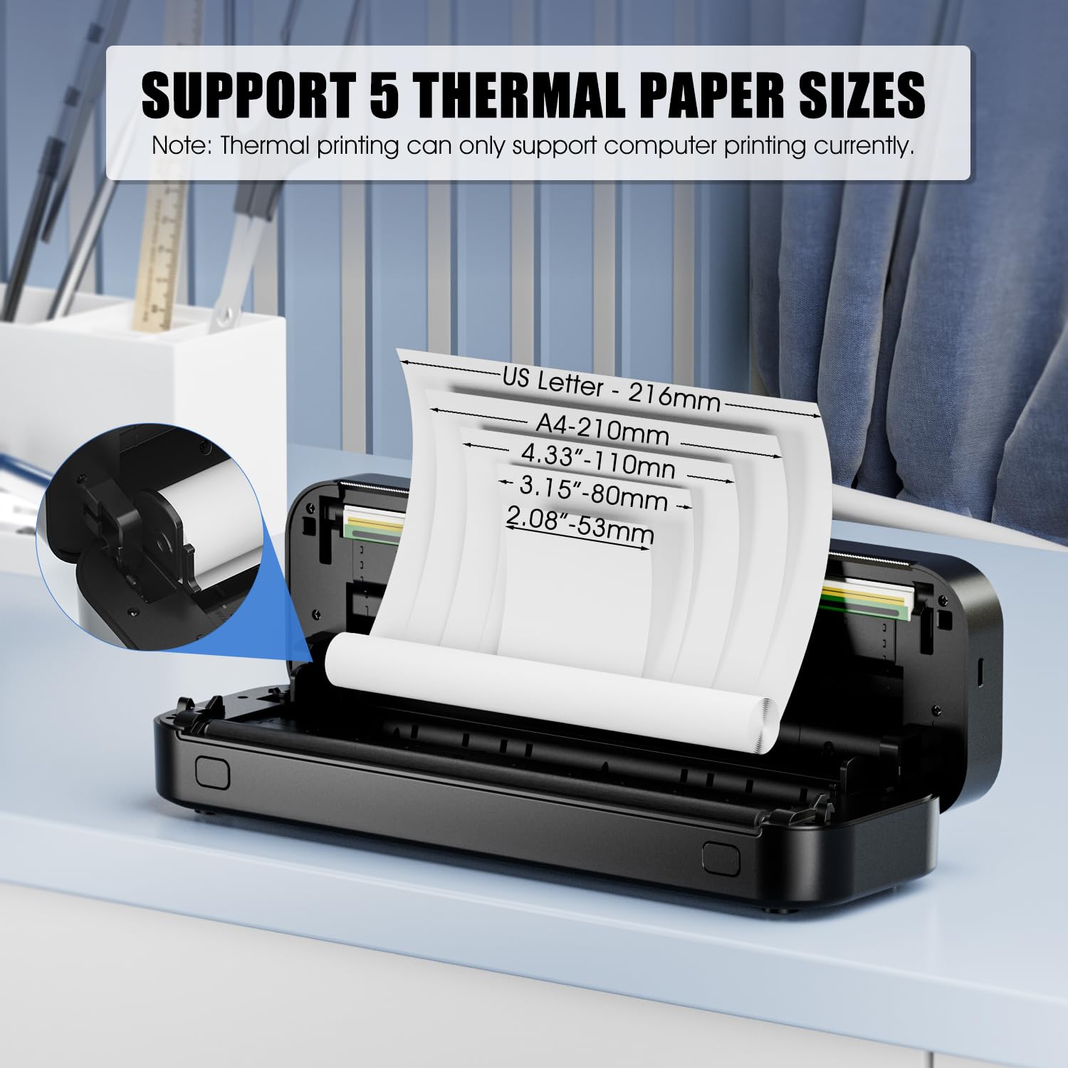 Imprimante Tatouage Bluetooth Thermocopieur avec 20 Feuilles de Papier A4 Machine d’Impression de Pochoir de Tatouage Professionnel Compatible avec IPad Téléphone et PC pour Débutants Tatoueur