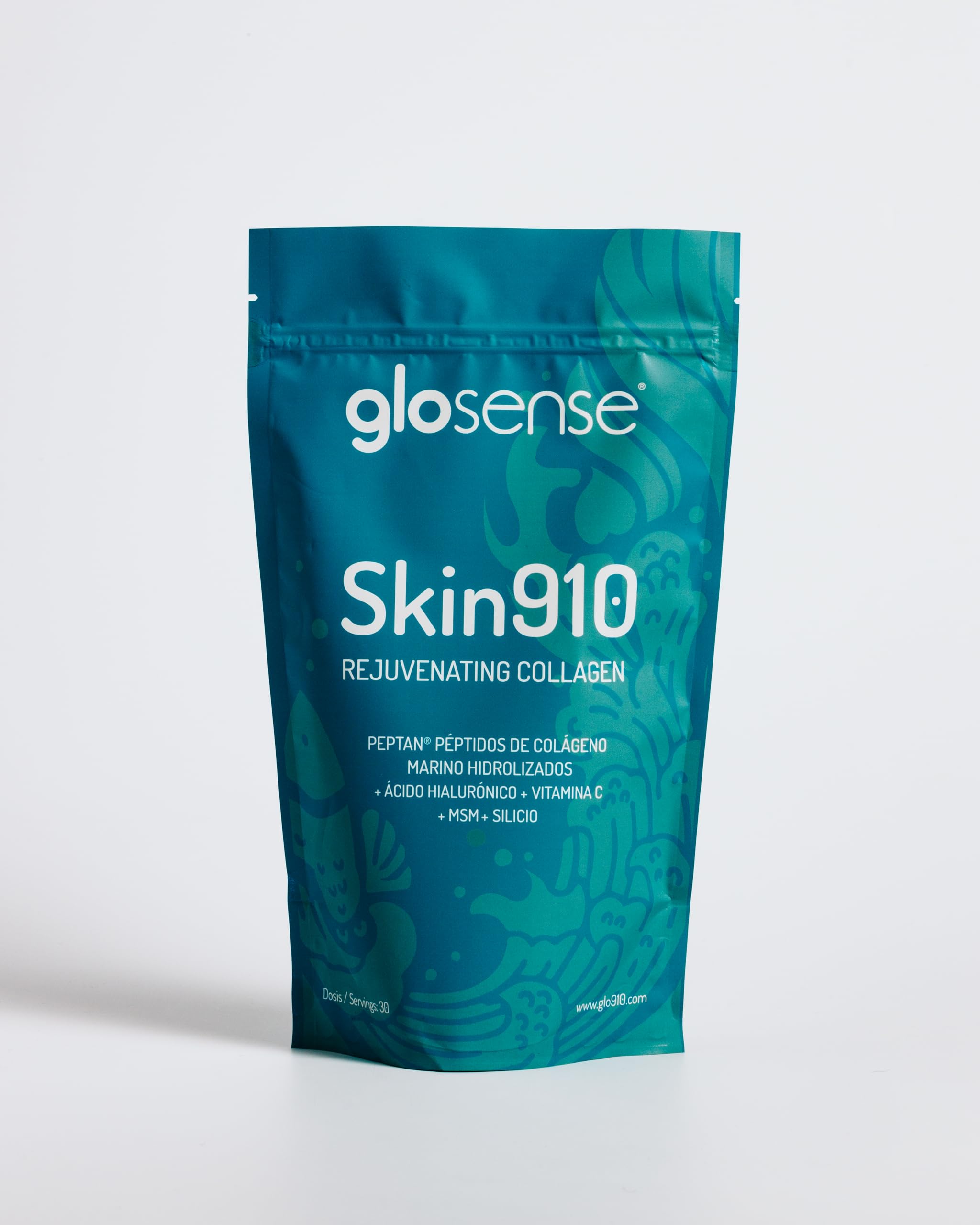 Colágeno Marino en Polvo | Glo Hidratación intensa para tu piel | Con Ácido Hialurónico | Firmeza en rostro y cuerpo | Antiarrugas y Antiedad (300 gr)