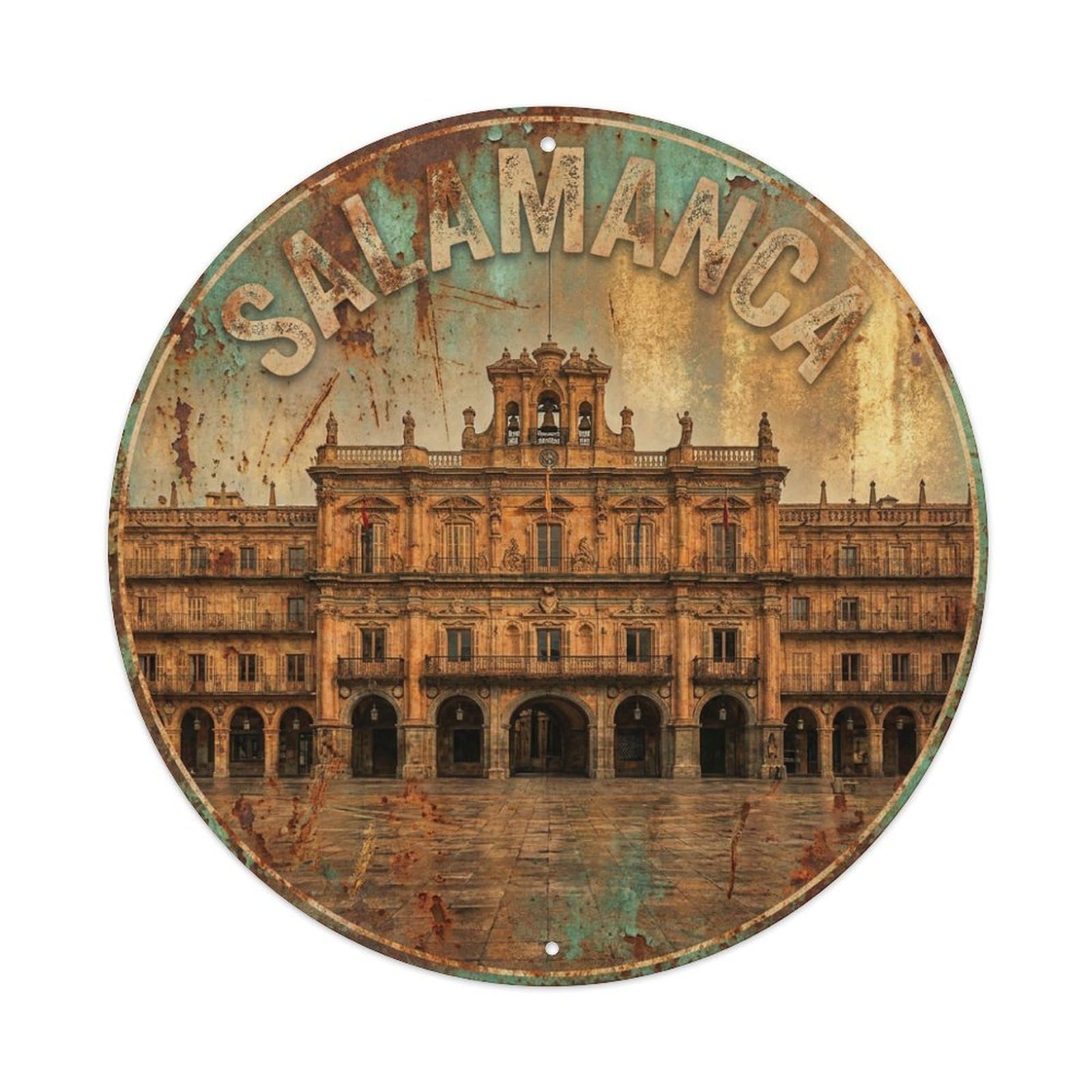 Galvaxio Style Spain Retro Travel Salamanca Metal Tin Sign