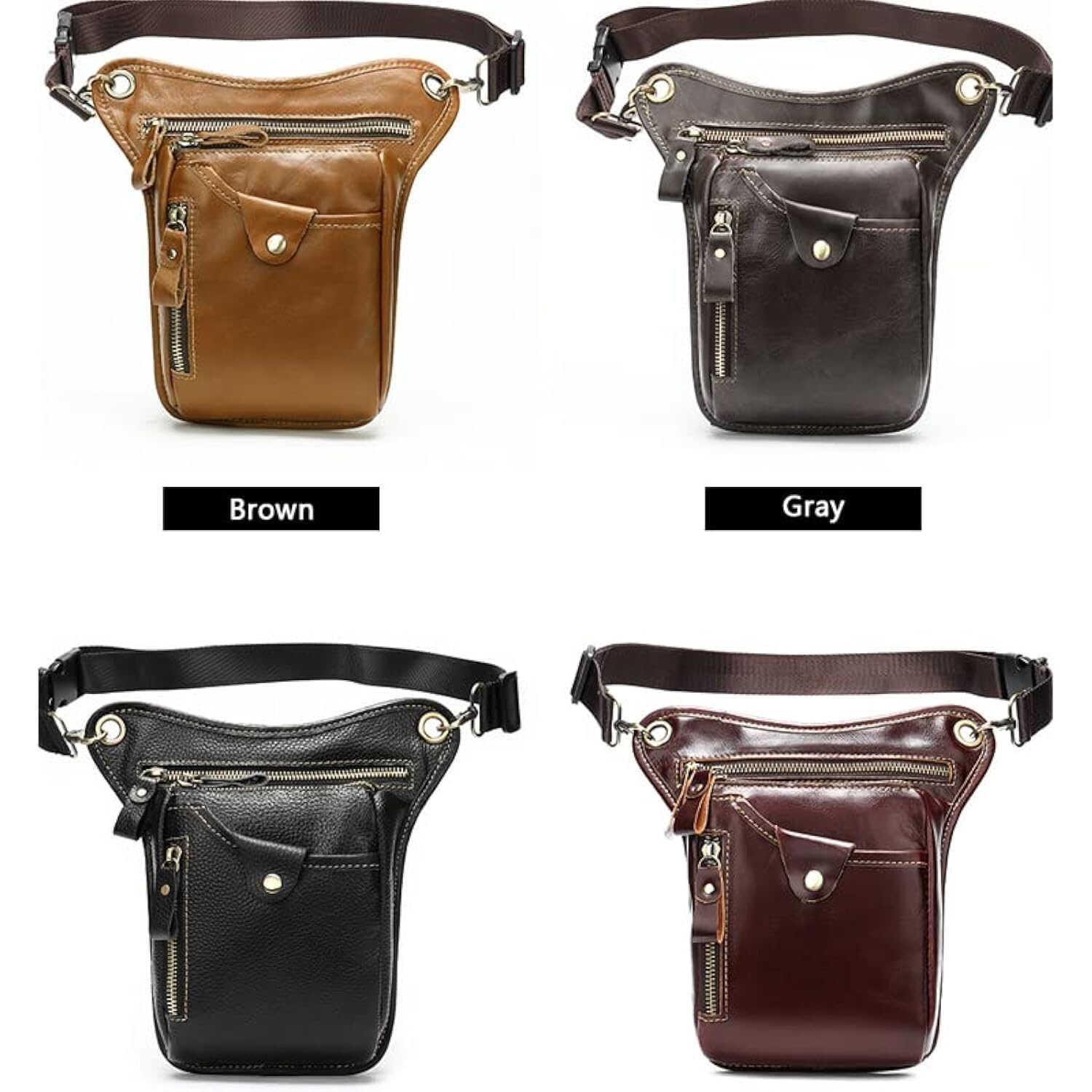 Marsupio Gamba Moto Borsa Da Gamba, Coscia Cintura Uomo/Borsa for Moto In Vera Pelle Uomo for Pantaloni E Donna(3)