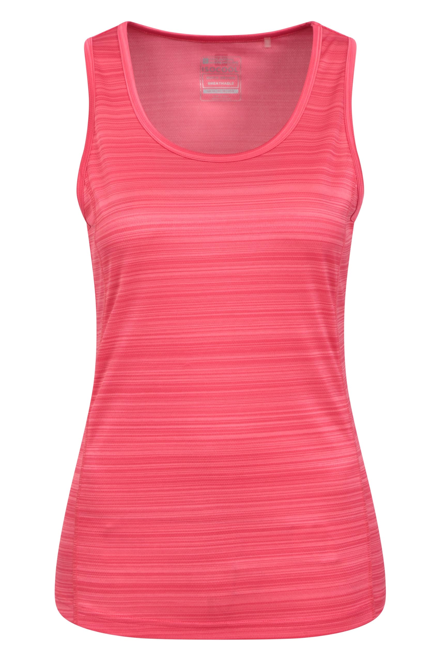 Mountain Warehouse Women's 'Endurance II' Quick Wicking Gym Yoga Polyester Striped Vest in Coral | Size: 14