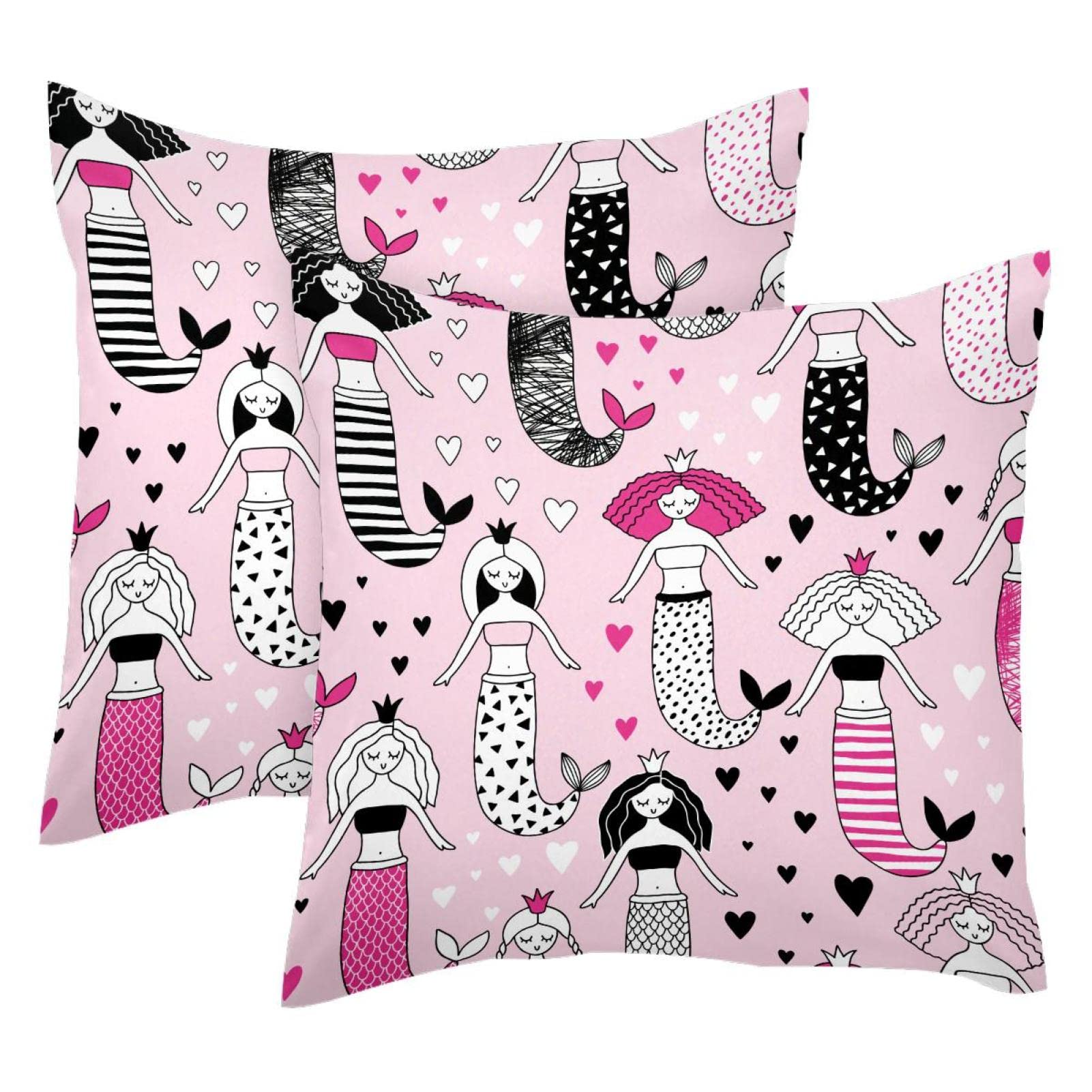 Housses de coussin lombaire rose lot de 2 décorations douces et confortables style ferme