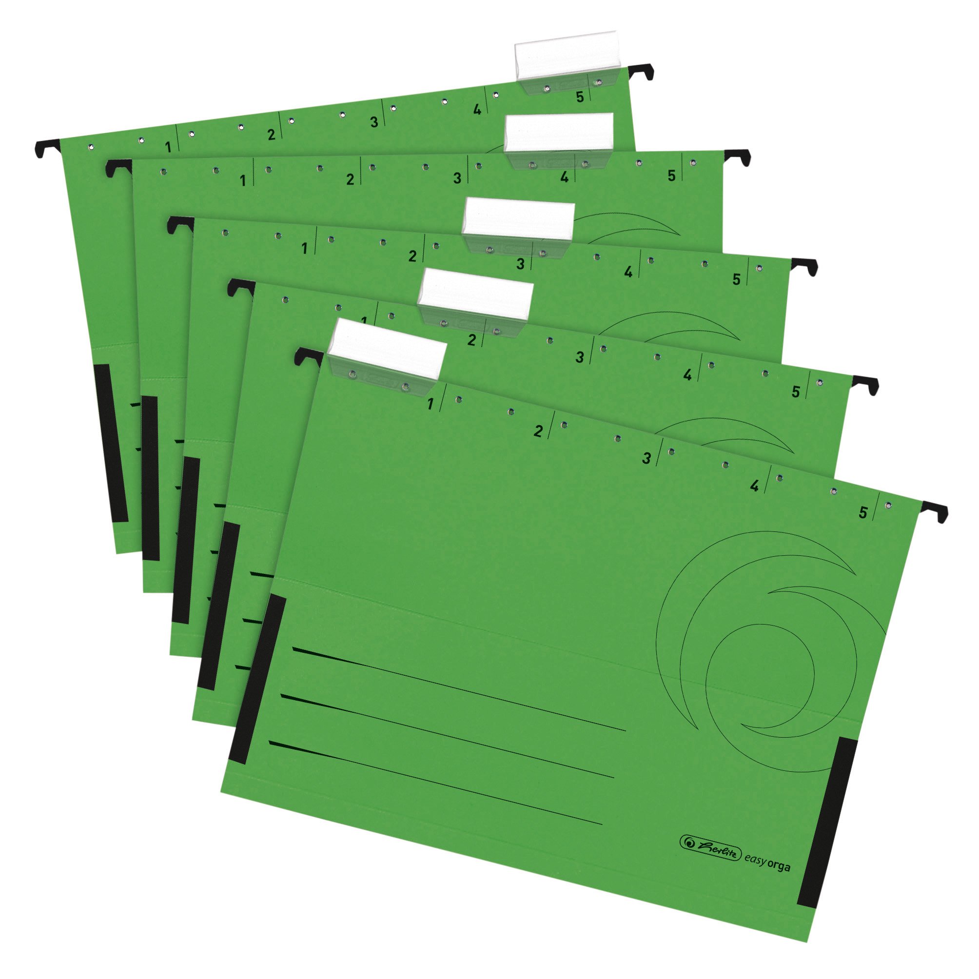 Herlitz A4 Suspension File Pocket - Green (5 Pieces)