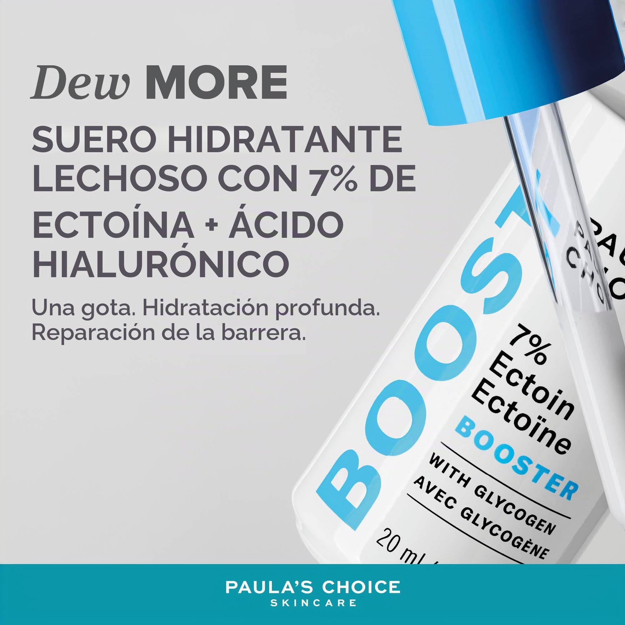 Paula's Choice Booster 7% Ectoína + Ácido Hialurónico, 20 ml | Sérum Facial Hidratante - 7 Beneficios En 1 Gota - Calma, Protege Y Repara La Barrera Cutánea - Pieles Sensibles & Apagadas