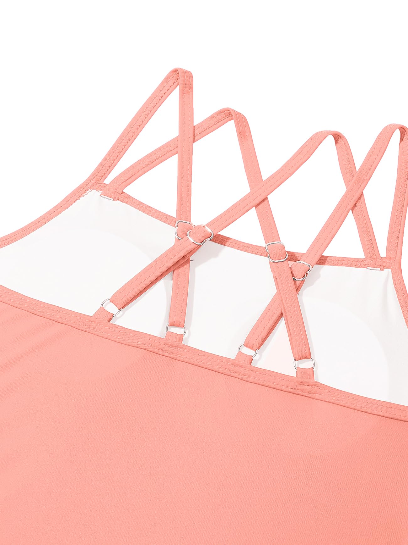 Costume da bagno intero per ragazze, costume da bagno intero per adolescenti, con motivo a incrocio incrociato, estivo, da spiaggia