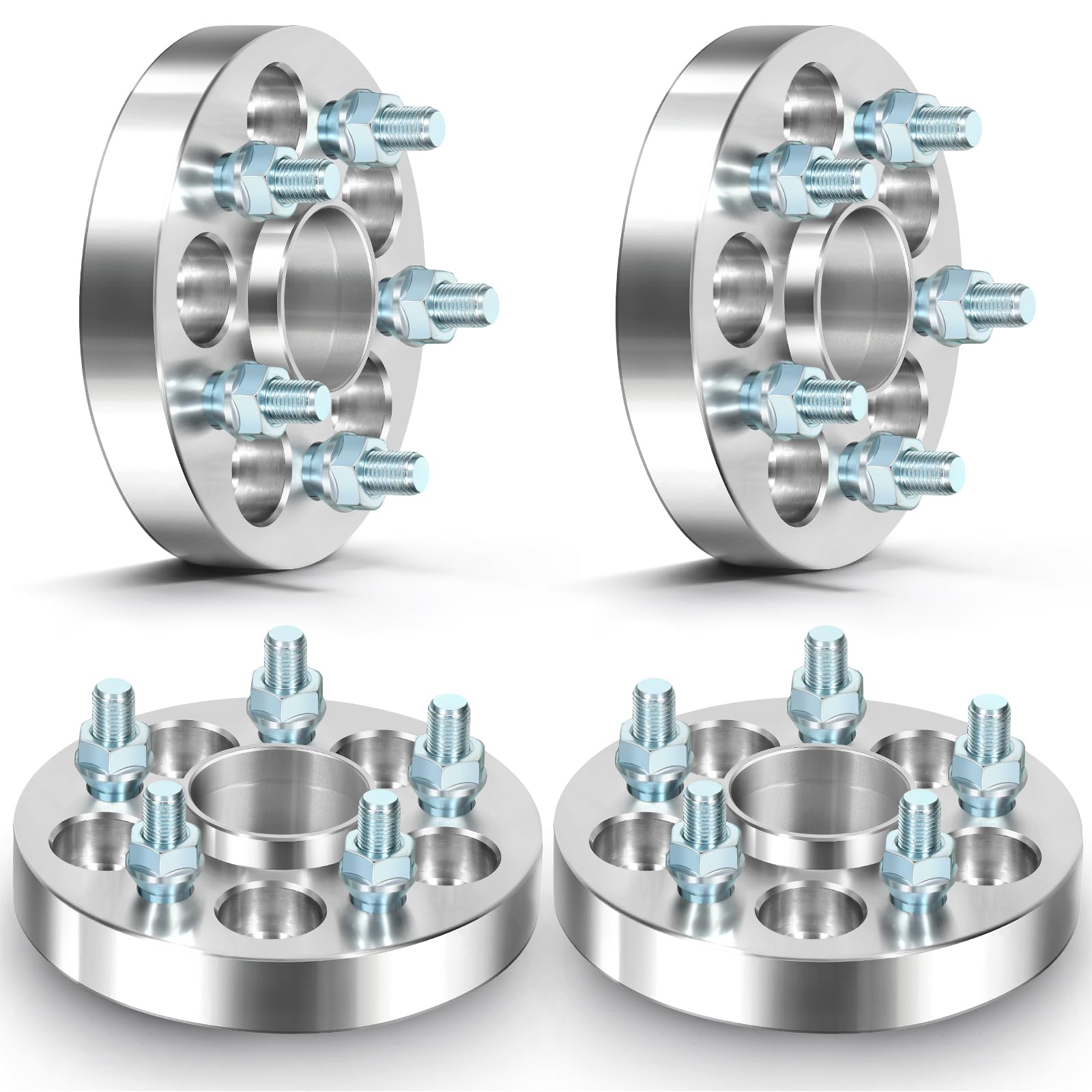 SCITOO 4Pcs 5x100 Wheel Spacers 1 inch for Subaru Silver