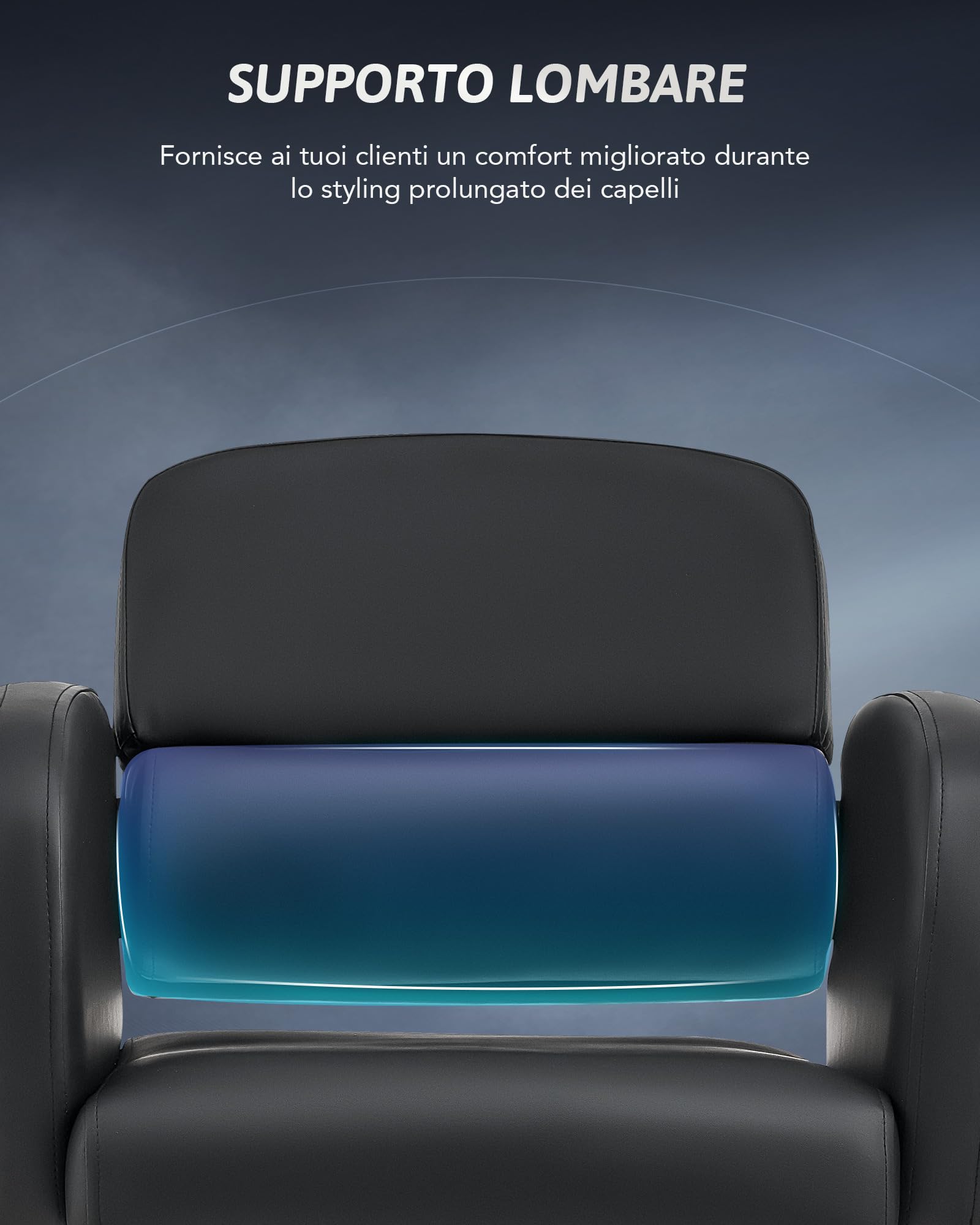 CO-Z Poltrona da Parrucchiere Sedia da Barbiere Professionale con Girevole a 360° Altezza Regolabile 15 cm Poltrona da Parrucchiere Idraulica Capacità di 250 kg per Barbieri e Salone di Bellezza