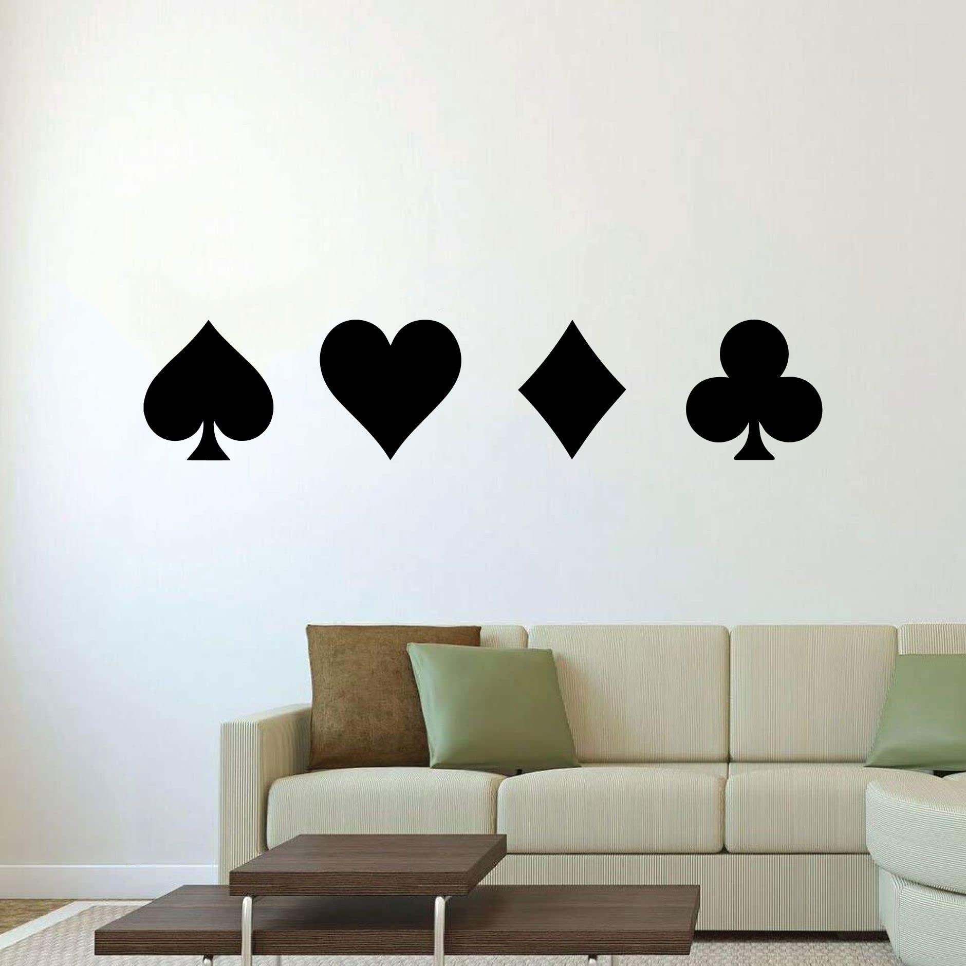 Amazon.com: Playing Cards Card Signs Alice in Wonderland Cartoon Wall  Sticker Art Decals for Girls Boys Room Bedroom Nursery Kindergarten House  Fun Home Decor Stickers Wall Art Vinyl Decoration Size (22x40 inch) :