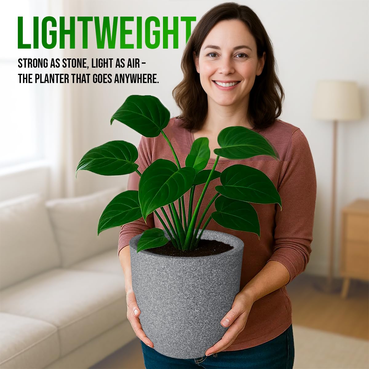 Italian Style Planter Pots - Durable & Lightweight -6 Italian Style Planter Pots - Durable & Lightweight -6