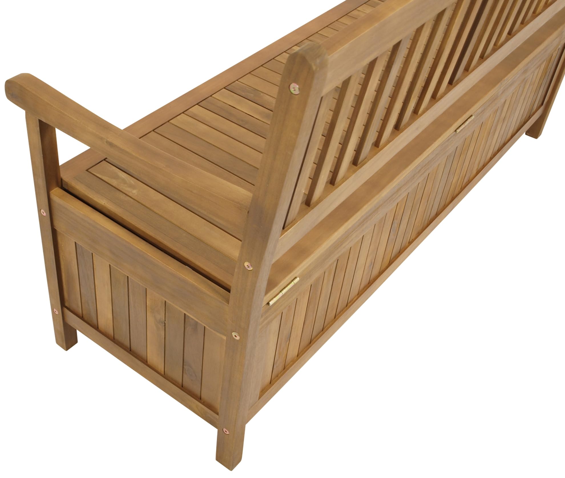 DEGAMO Gartenbank Truhenbank Benita 3-sitzer 150cm, Akazienholz braun geölt, Outdoor