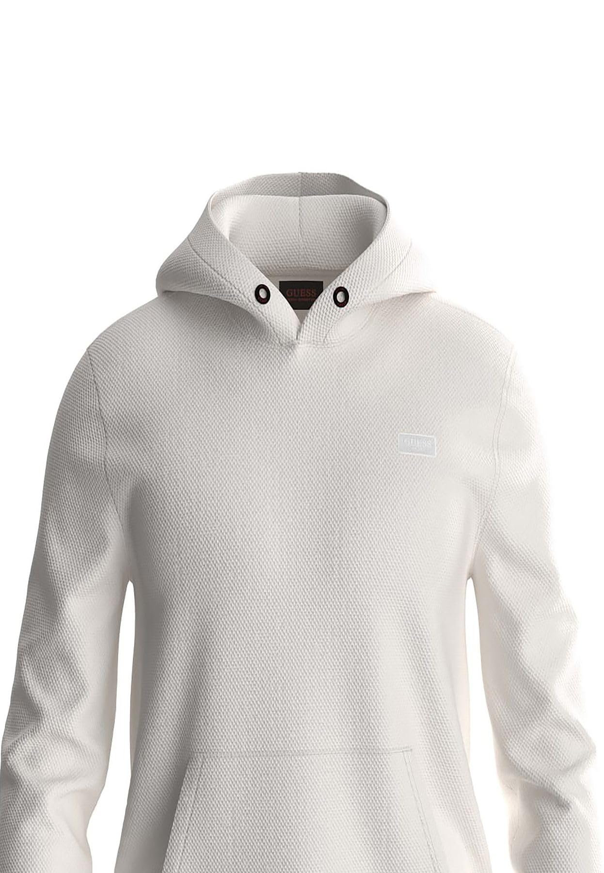 GUESS Sudadera para hombre Art M4RQ10A AKC262, Salt White, S