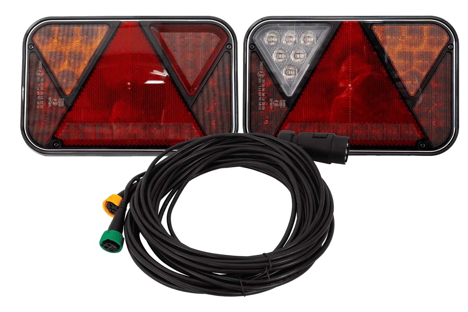 UNITRAILER FRISTOM Beleuchtungsset Anhanger mit FT-270 LED CANBUS Ruckleuchten, MANTES Kabelbaum 7 m 7 polig, 12 V LED, fur Anhanger