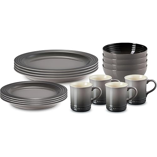 Le Creuset Stoneware Dinnerware Set, 16 pc., Oyster