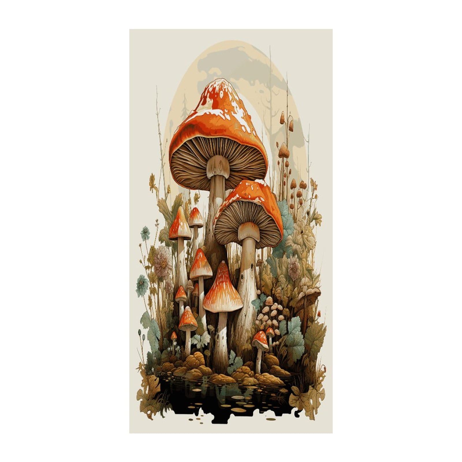 Fekiloot Style Giant Mushroom Door Curtain Room Divider Curtains