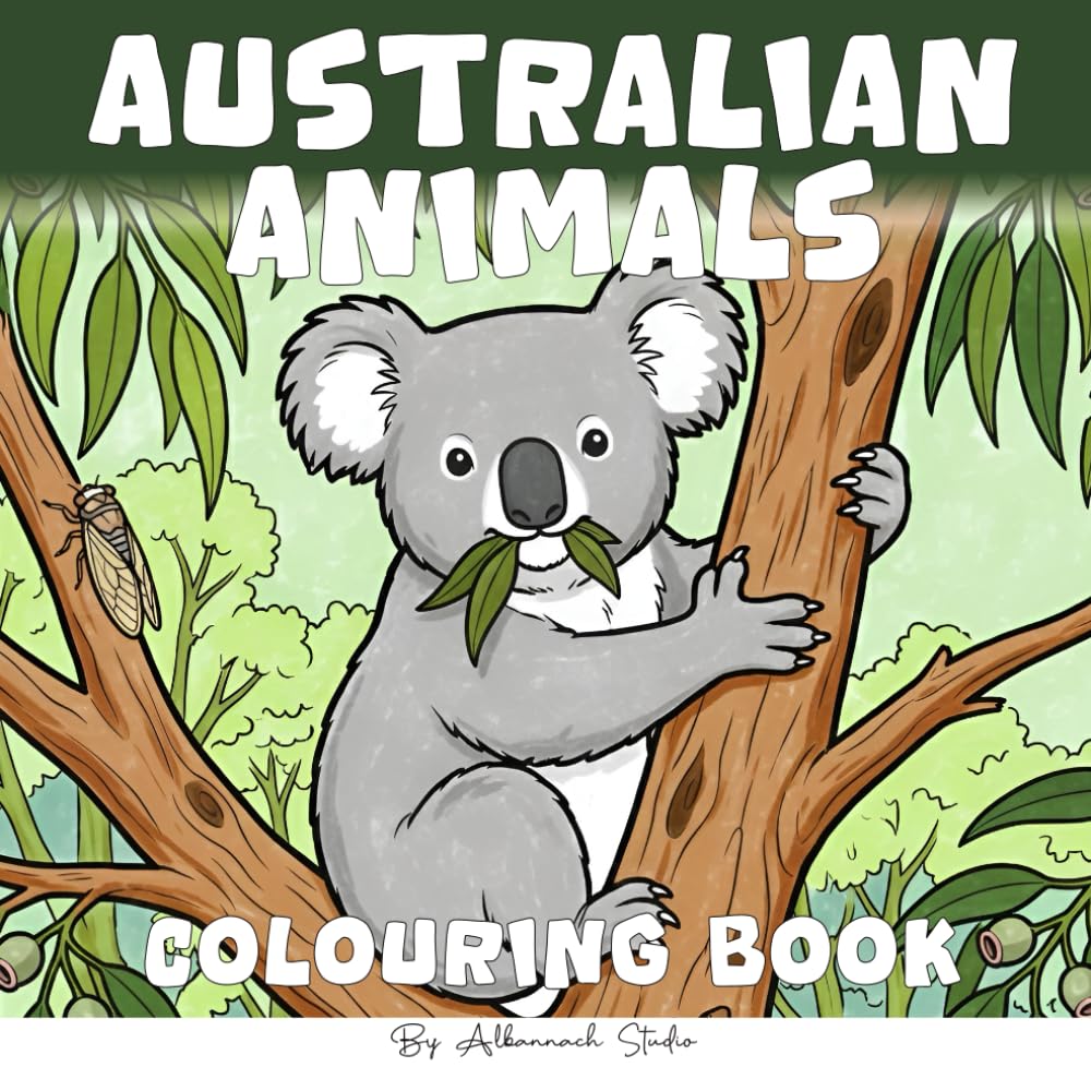 Australian Animals Colouring Book: A Relaxing Collection of Native Wildlife Scenes to Colour (The Cheeky Outback Colouring Collection)