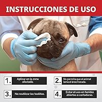 Vista 4 de NOVEHA Toallitas para mascotas, toallitas formuladas para mascotas, para pliegues faciales y de dedos, axilas, tamaño de 3 x 2 pulgadas