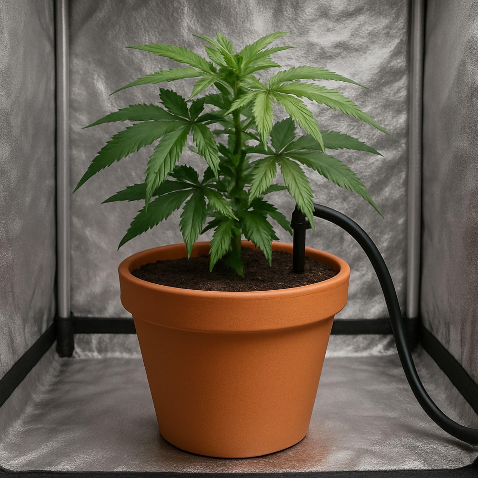 Weedness Distribuitore con 48 Gocciolatori - Coltivazione Interna & Esterna Irrigazione Automatica Giardino Sistema Micro Goccia Piante Fiori