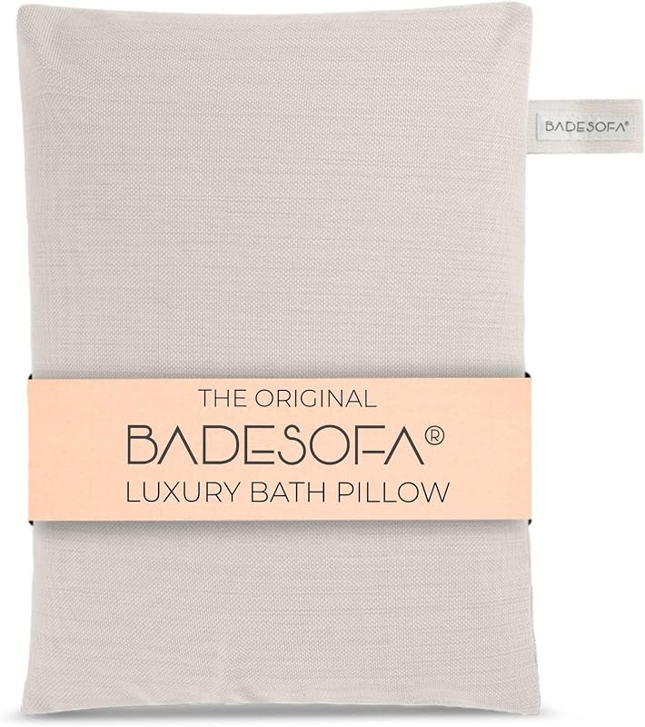 Almofada de assento para banheira BADESOFA Ivory Pearl, com enchimento de areia de quartzo, capa de neoprene e malha 3D