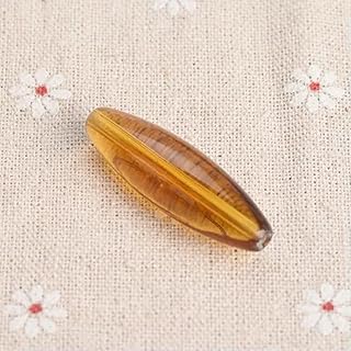 5 Cuentas Sueltas de Cristal Brillante de Forma Ovalada de 40 mm de Largo para Hacer Joyas, Color marrón