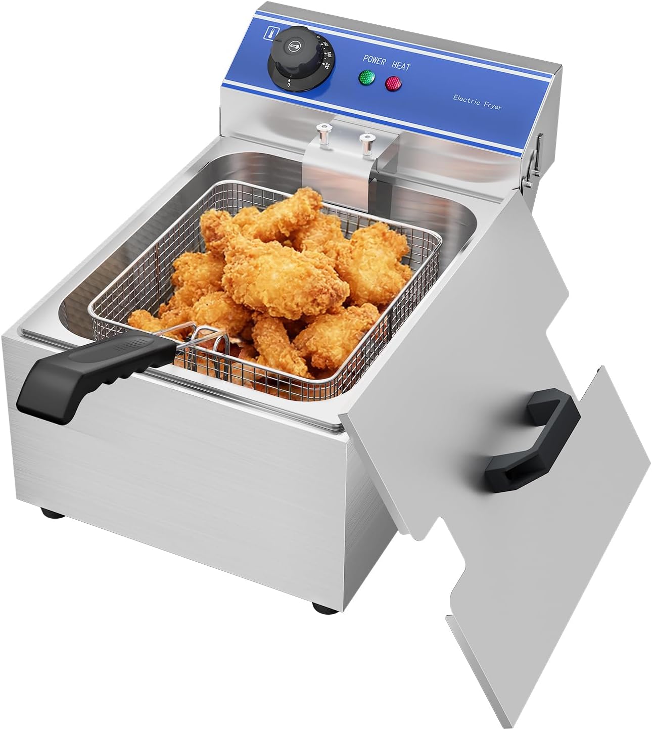 Electric Deep Fryer,Stainless Steel Commercial French Deep Fat Fryer For Restaurant,Fast Food Restaurant -3000W 6L