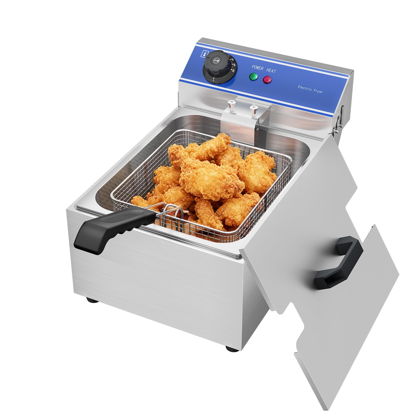 Electric Deep Fryer,Stainless Steel Commercial French Deep Fat Fryer For Restaurant,Fast Food Restaurant -3000W 6L