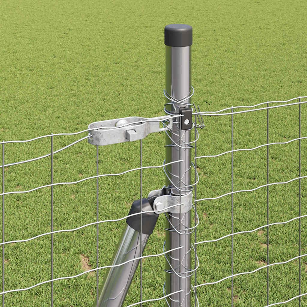 Postes de valla para hormigón, acero recubierto de polvo plateado, 26 unidades, para jardín, terraza, parcela y patio, resistente a la intemperie, al óxido y a la corrosión, 170 cm, exterior