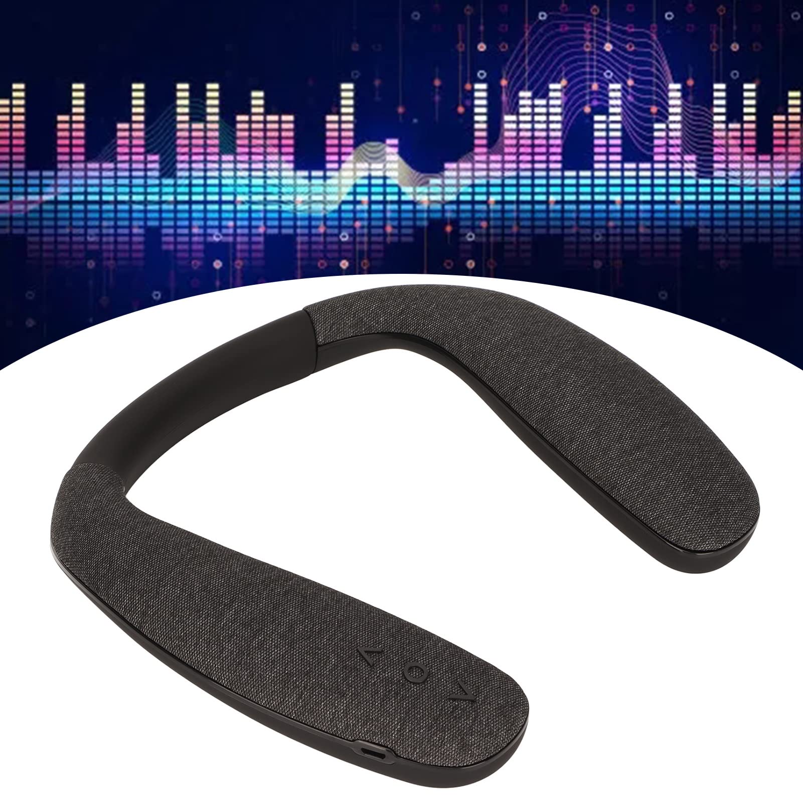 Cuffie Bluetooth A Collier QiCheng & LYS - Altoparlante Wireless Da Collo, 600mAh, 10 Ore Di Autonomia