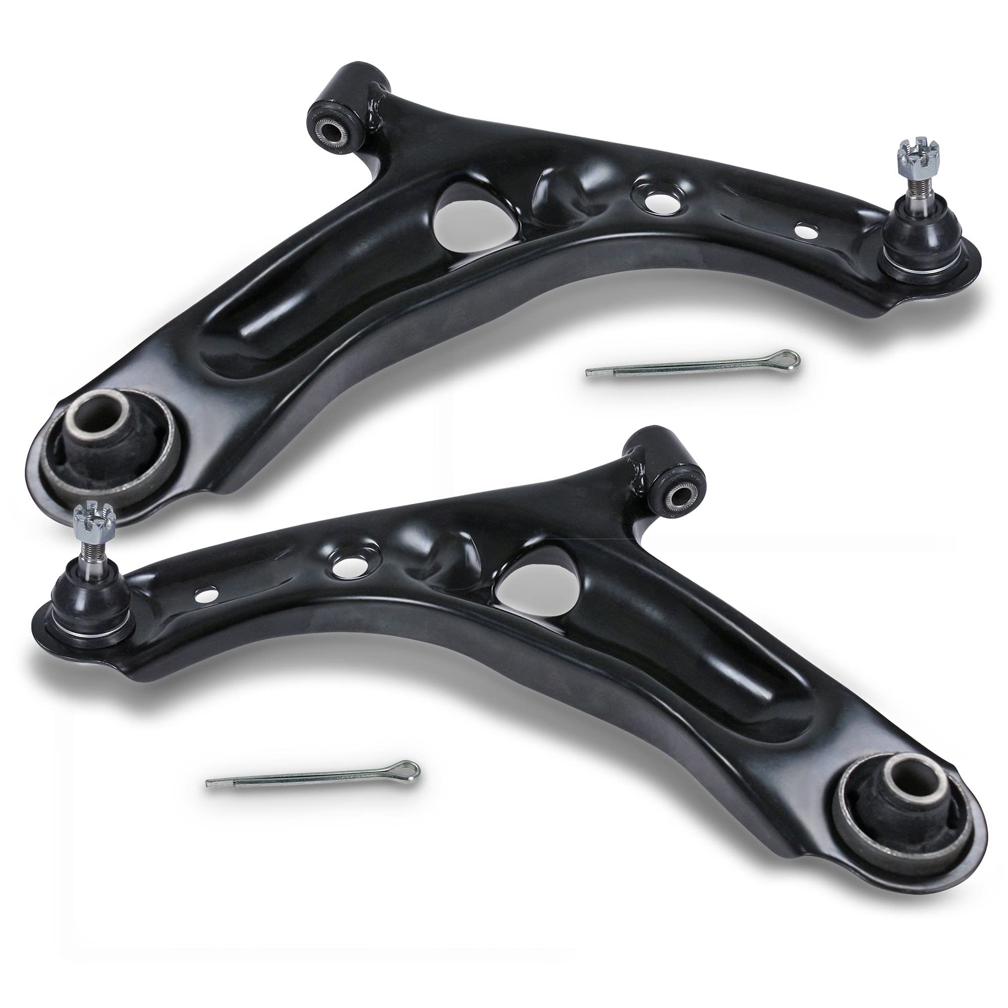 BESTPRICE 2x Brazo de control eje delantero inferior izquierdo y derecho compatible con CITROËN C1 (PM_, PN_), PEUGEOT 107 (PM_, PN_), TOYOTA AYGO (_B1_)