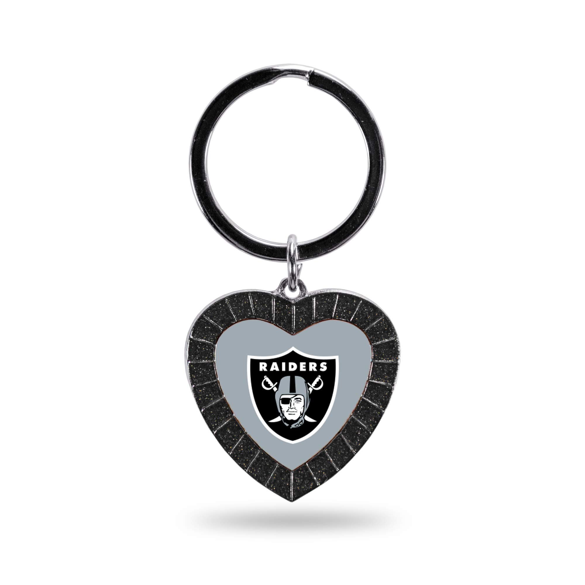 Rico Industries NFL Football Rhinestone Heart Keychain - Great Accessory