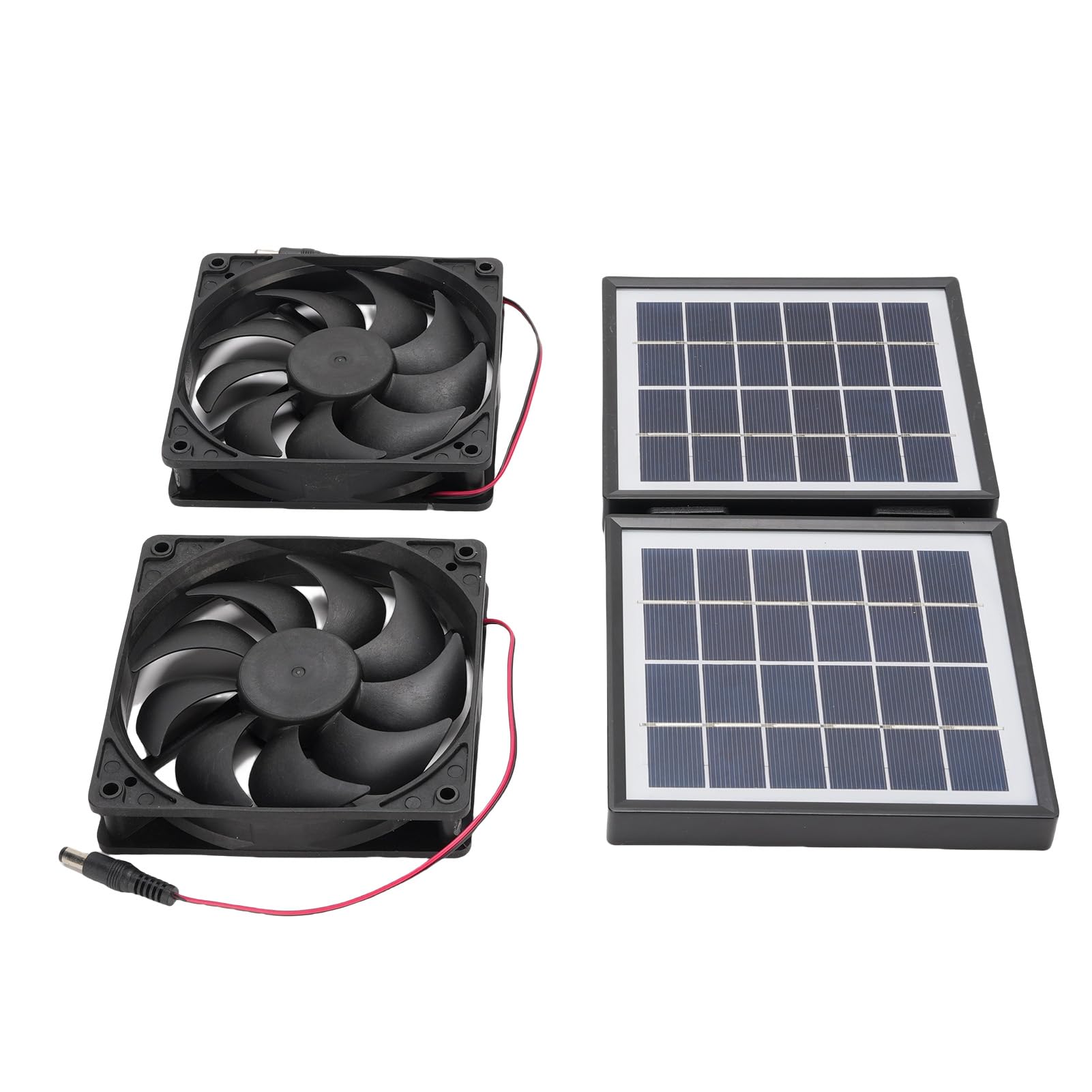Słoneczny Wentylator Wyciągowy Ze Składanym Panelem 10 W, Przeciwdeszczowy(Black)
