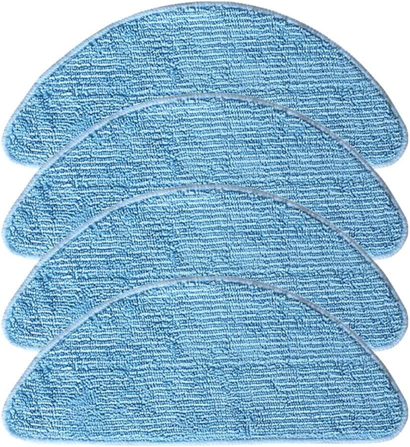 Compatible with Microfiber Mop Cloth Kit for bObsweep and Vacuum Cleaners – 4-Pack or 10-Pack Replacement Rag, Washable Floor Cleaning Accessory(4 Pack)