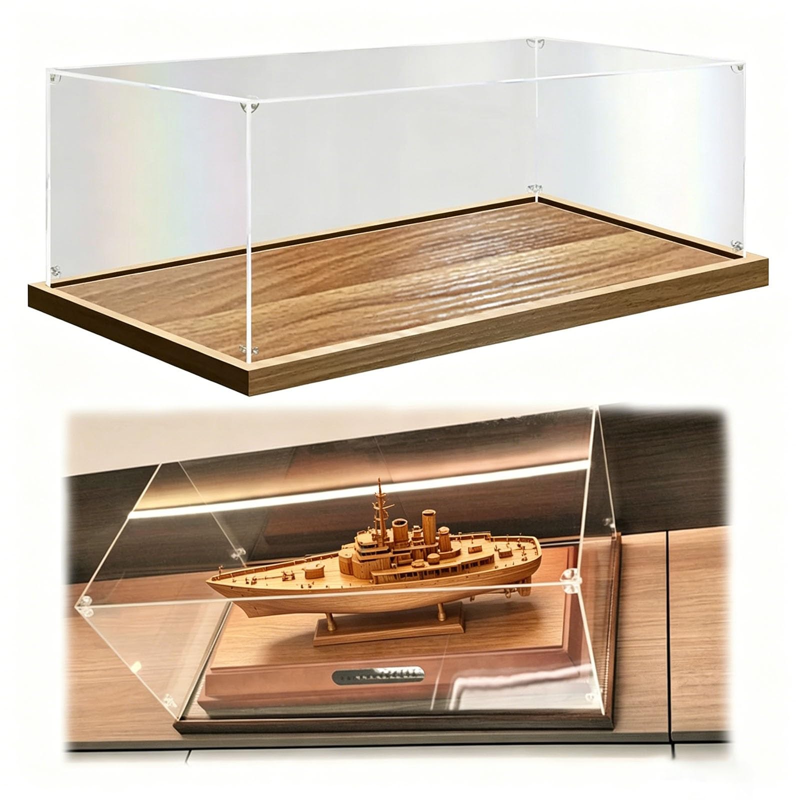 Stackable Transparent Acrylic Display Box, Waterproof & Dustproof Organizer for Storage, Showcase for Statues, Crafts, Souvenirs(50cm/20",50x50cm/20x20")