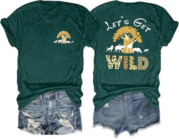 JINTING Let's Get Wild Shirts Women
