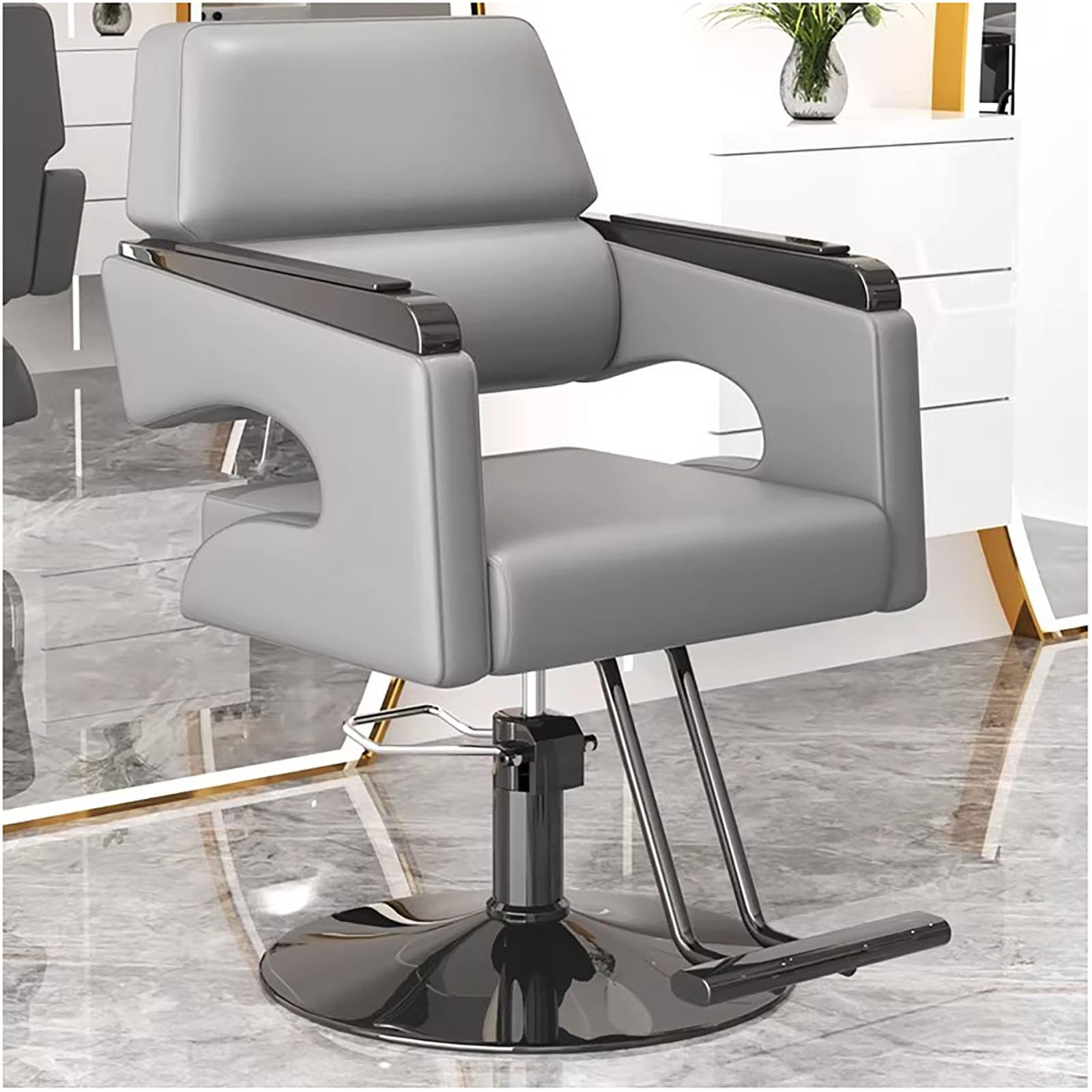 Fauteuil de coiffure professionnelle hydraulique ZTGL en acier robuste pour salon de coiffure