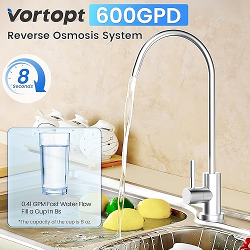 Miniatura 3 de Filtro de repuesto RO compatible con el sistema de filtro de agua de ósmosis inversa R1, vida útil de 24 a 36 meses, R1 RO