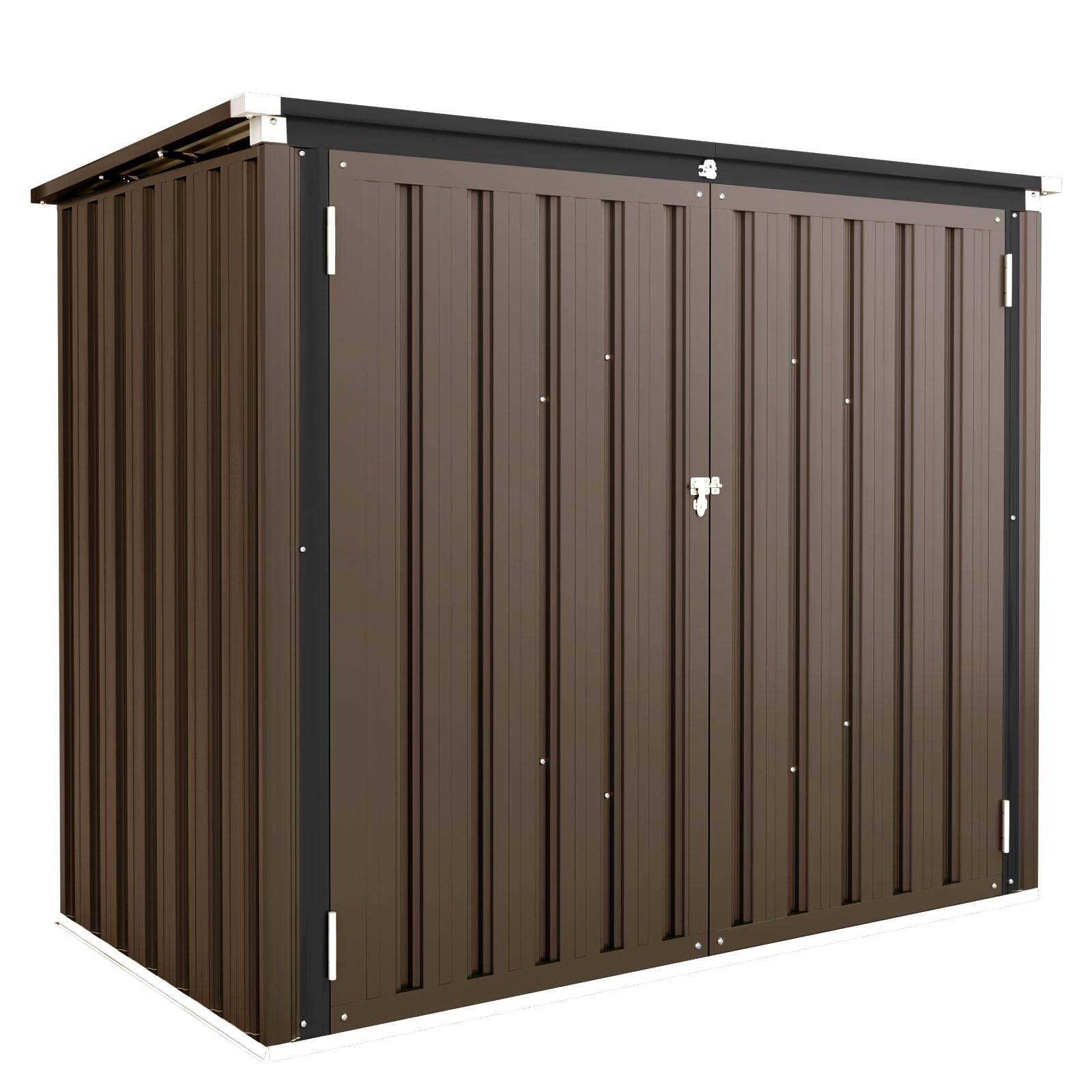 U-MAX 1.5x0.8m Garden Storage Box Shed, Brown