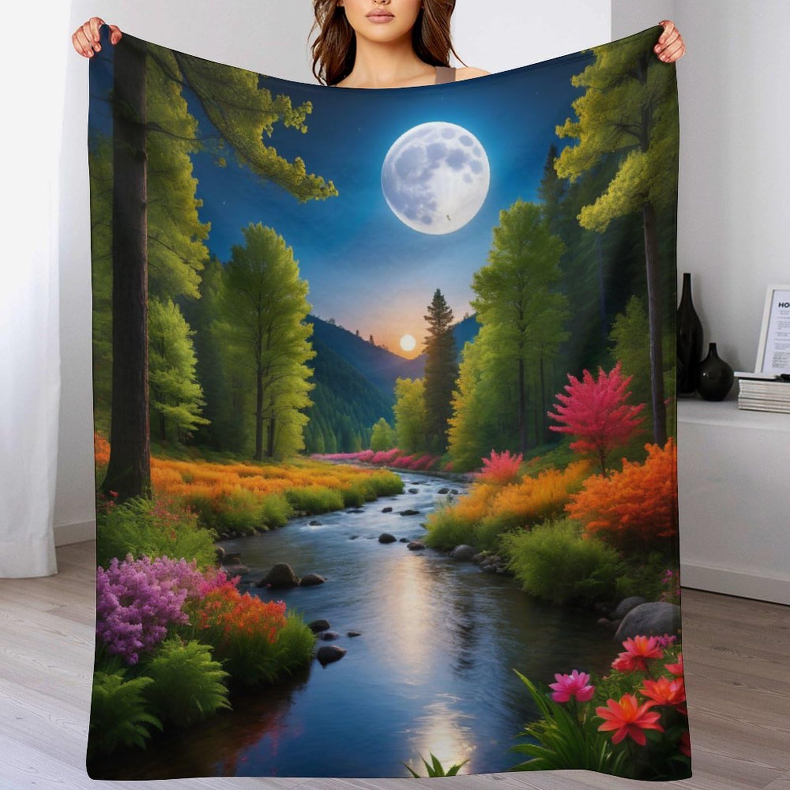 Couverture de canapé paysage pour vos soirées cocooning et lecture au salon