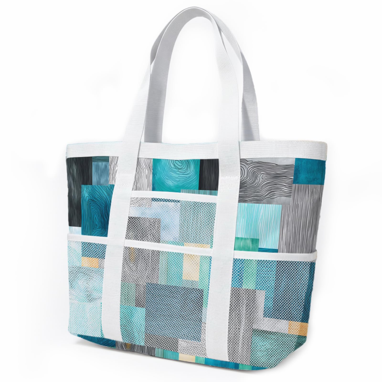 Strandtasche Strandtasche mit Reißverschluss Handtaschen Beach Bag Handbag Faltbar Einkaufstasche Sandschutz Strandtaschen Badetasche Strand Tasche Pool Bag