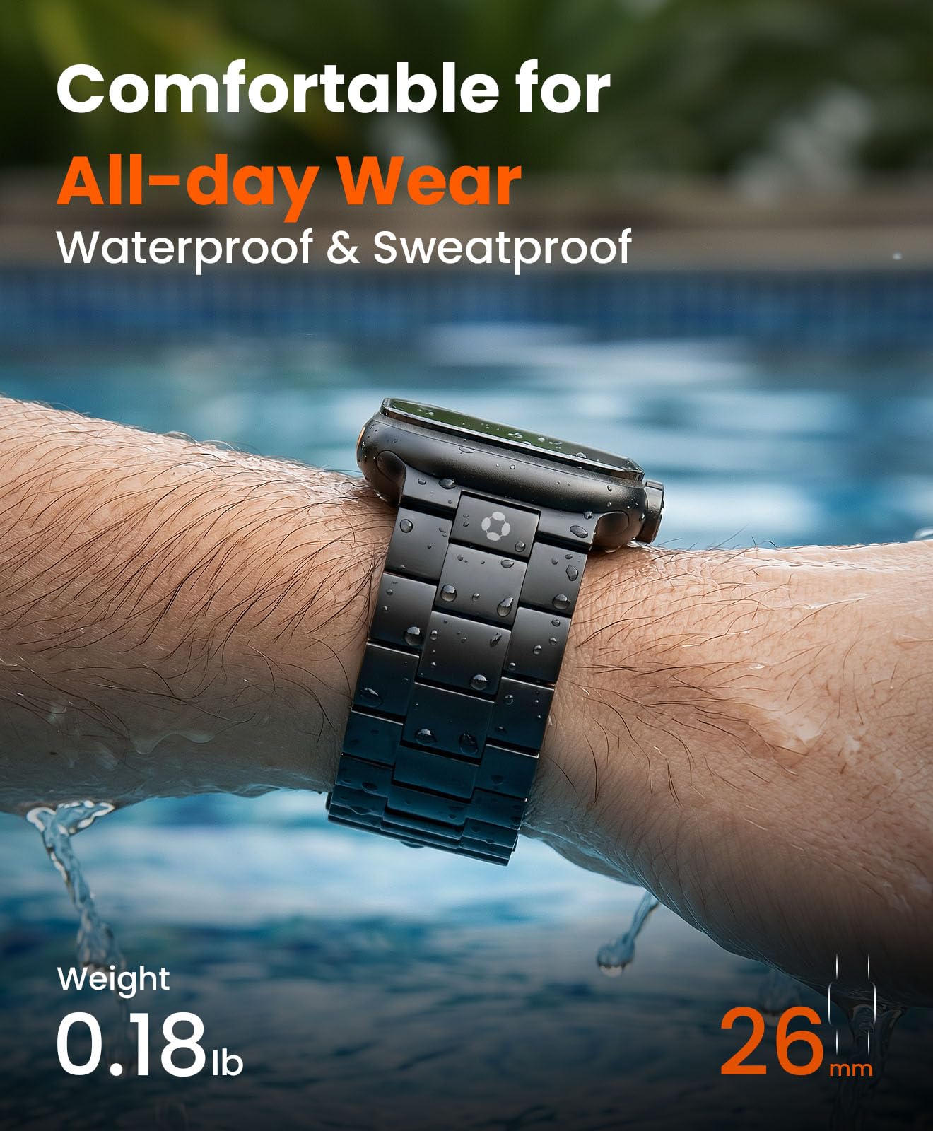 Cinturino CRNS01 in titanio compatibile con Apple Watch Ultra 3/2/1 49 mm, serie 11/10 46 mm, rivestimento DLC di grado militare, resistente ai graffi e perfetto abbinamento di colori da