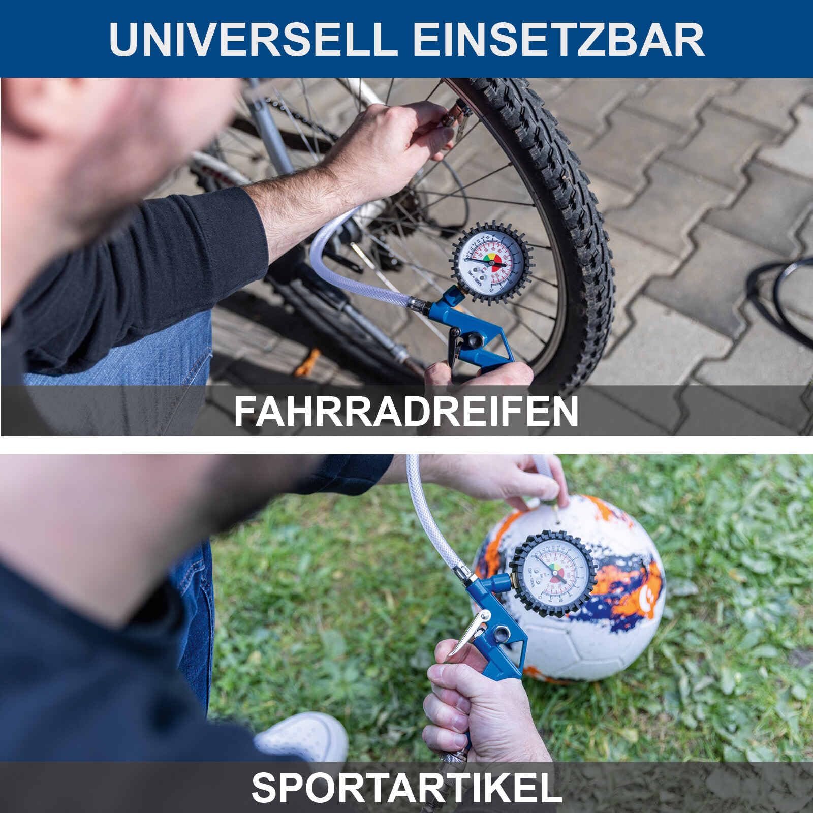 Scheppach mobiler Kompressor Airforce 7 Druckluftkompressor | 230V 1100W | 8bar Druck | 180 L/min | ölfrei & mobil | 8m Arbeitsradius | mit 4m Schlauch, 4m Kabel, Reifenfüller, Luftpistole & 3xAdapter
