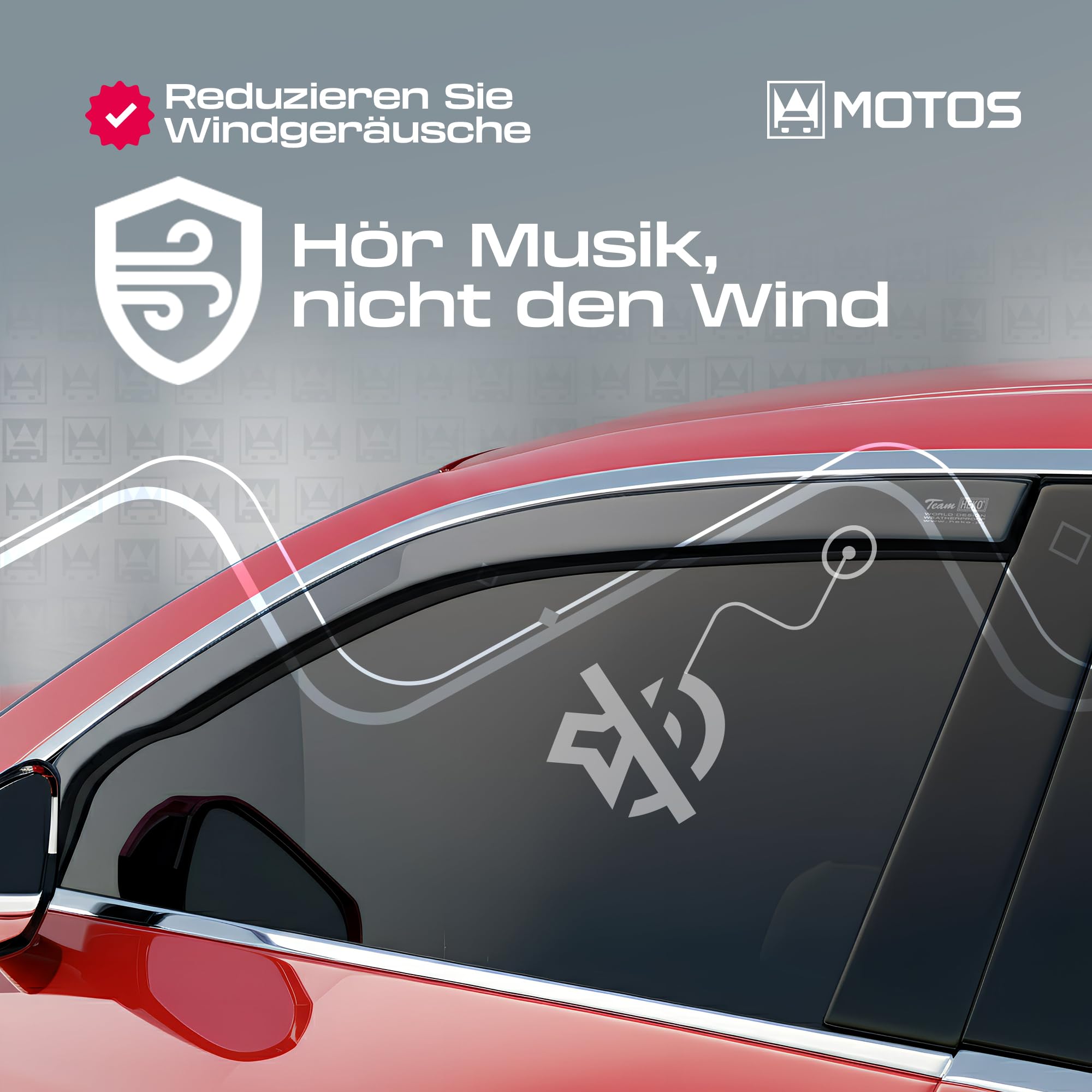 MOTOS Deflectores de Viento para FORD MONDEO MK4 2007-2015 Duraderos y Robustos, Deflector de Lluvia, Reducción de Ruido y Turbulencias del Aire, Fácil Instalación, Protección Estética y Ahorro de Ene
